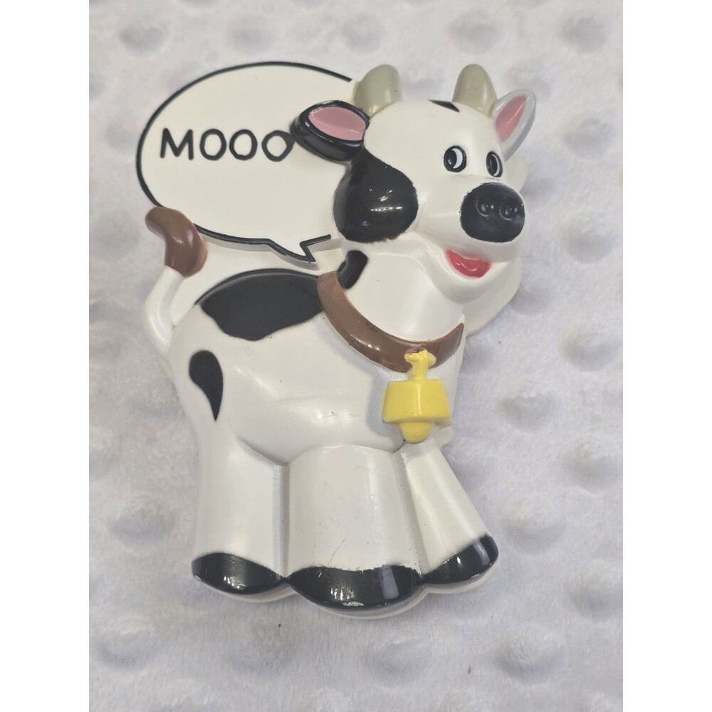 ACME International Cow MOOO Sound Fridge Magnet 1995 Plastic Clip UNTESTED READ